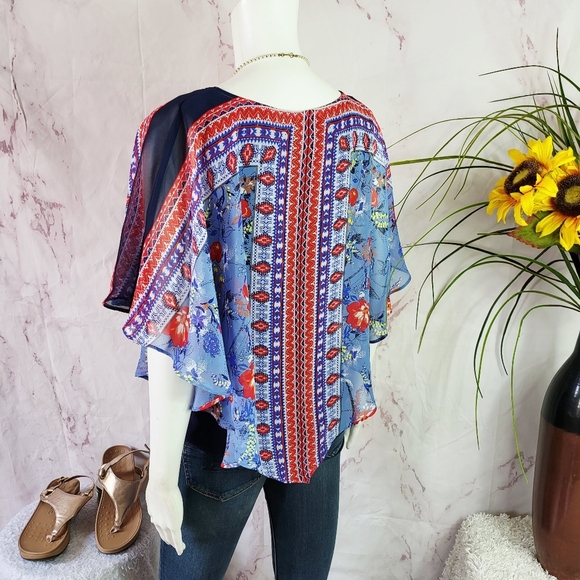 I.N. Stludio Great 4th Of July Blouse - Picture 6 of 7